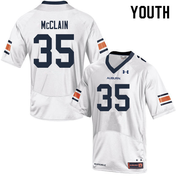 Youth #35 Zakoby McClain Auburn Tigers College Football Jerseys Sale-White